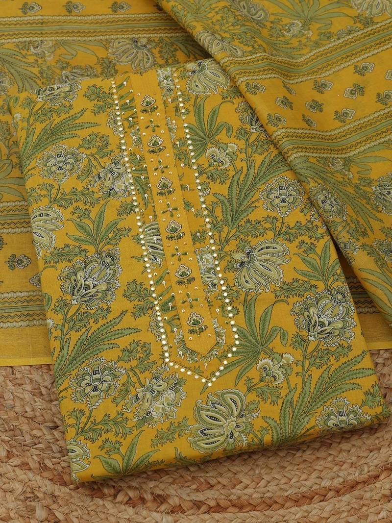 printed unstitched dress material