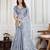 Grey jimmy choo embroidered work saree with blouse