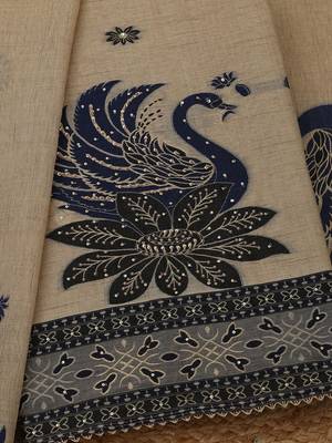 embroidered unstitched dress material 2