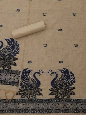 embroidered unstitched dress material 4