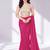 Beige polyester elastin zari stretchable round neck sleeveless blouse
