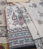 Printed Linen Unstitched Dress Material