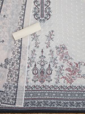 Printed Linen Unstitched Dress Material 2