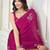 Magenta embroidered saree with blouse piece