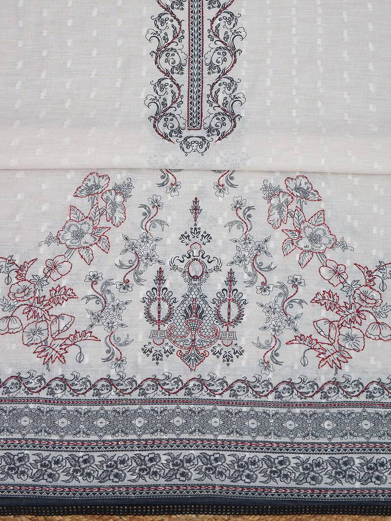 Printed Linen Unstitched Dress Material
