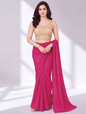 Gold polyester elastin zari stretchable round neck sleeveless blouse 5