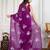 Purple purple embroidered saree with blouse piece