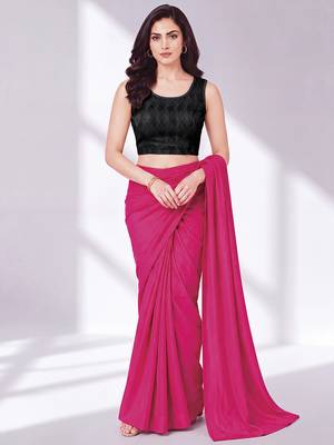 Black polyester elastin zari stretchable round neck sleeveless blouse 5