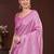 Pink ethnic motifs zari silk blend designer kanjeevaram saree