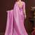 Pink ethnic motifs zari silk blend designer kanjeevaram saree