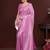 Pink ethnic motifs zari silk blend designer kanjeevaram saree