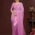 Pink ethnic motifs zari silk blend designer kanjeevaram saree