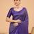 Purple women ethnic motifs woven design kanjeevaram saree