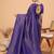 Purple women ethnic motifs woven design kanjeevaram saree