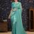 Blue ethnic motifs zari silk blend designer kanjeevaram saree