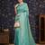 Blue ethnic motifs zari silk blend designer kanjeevaram saree