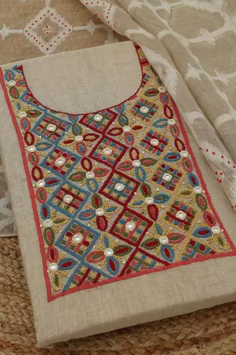 Printed Unstitched Dress Material