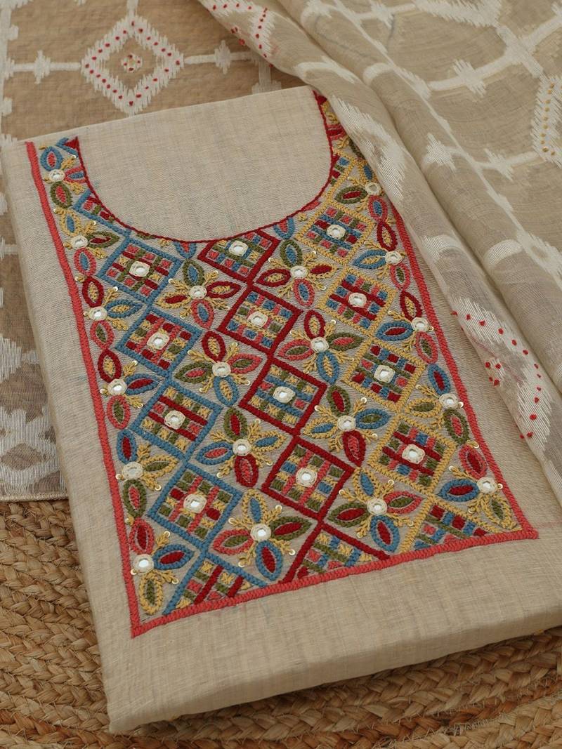 Printed Unstitched Dress Material