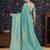 Blue ethnic motifs zari silk blend designer kanjeevaram saree