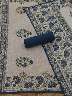 Printed Unstitched Dress Material 4