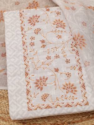 Printed Linen Unstitched Dress Material 2