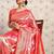 Red ethnic motifs zari saree