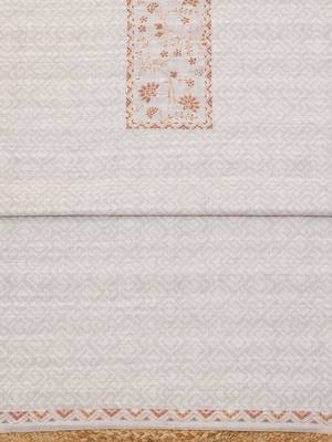 Printed Linen Unstitched Dress Material 4
