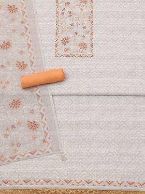 Printed Linen Unstitched Dress Material 5