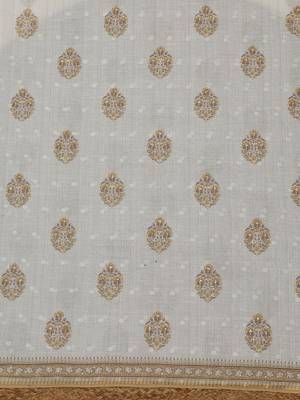 Printed Linen Unstitched Dress Material 1