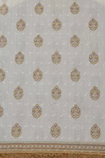 Printed Linen Unstitched Dress Material