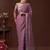 Mauve ethnic motifs woven design saree with unstitched blouse