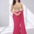 Gold polyester elastin zari stretchable blouse round neck 3/4 sleeve blouse
