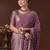 Mauve ethnic motifs woven design saree with unstitched blouse