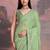Green embroidered saree with blouse