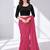 Black polyester elastin zari stretchable blouse round neck 3/4 sleeve blouse