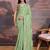 Green embroidered saree with blouse
