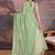 Green embroidered saree with blouse