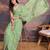 Green embroidered saree with blouse