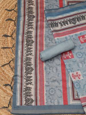 Printed Unstitched Dress Material 3