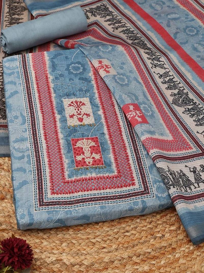 Printed Unstitched Dress Material