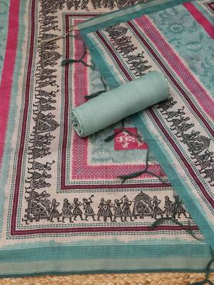 Printed Unstitched Dress Material 3