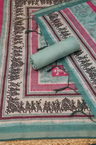 Printed Unstitched Dress Material
