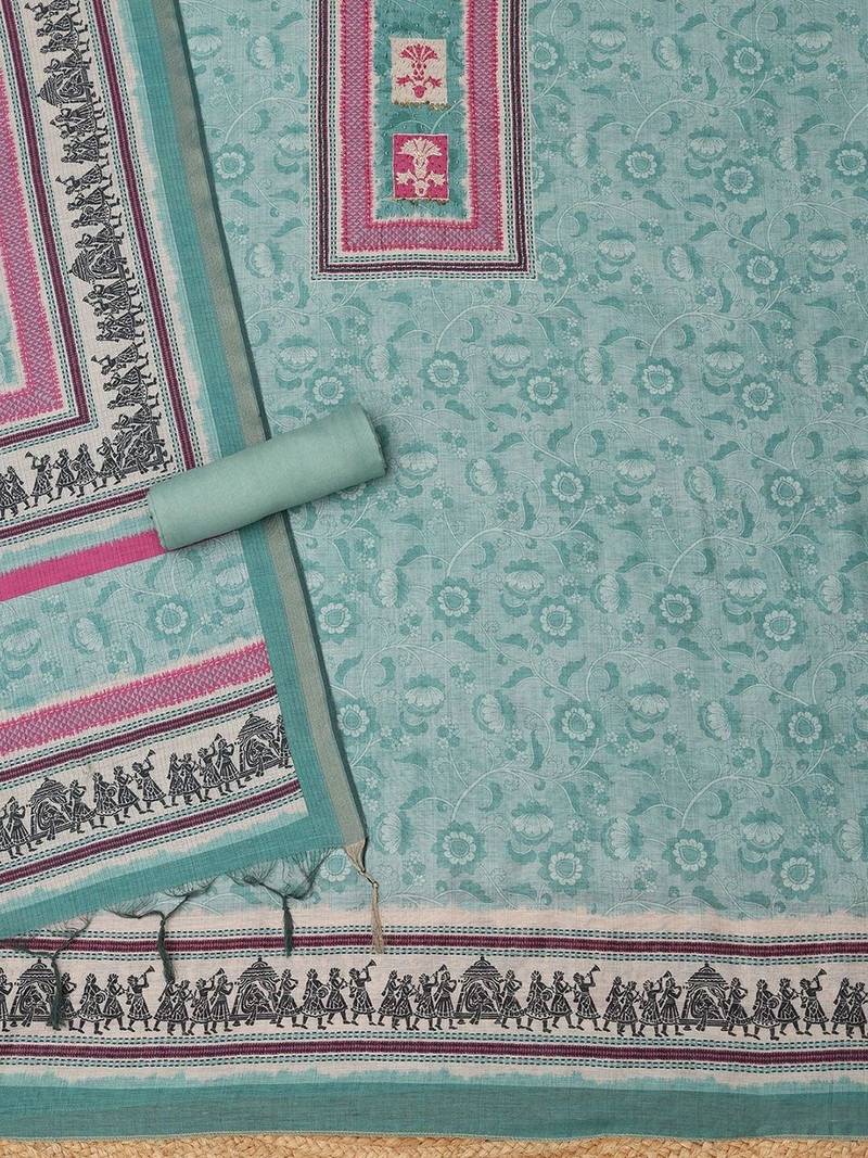 Printed Unstitched Dress Material