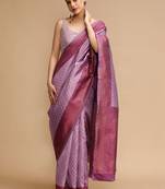 Lavender woven design sarees