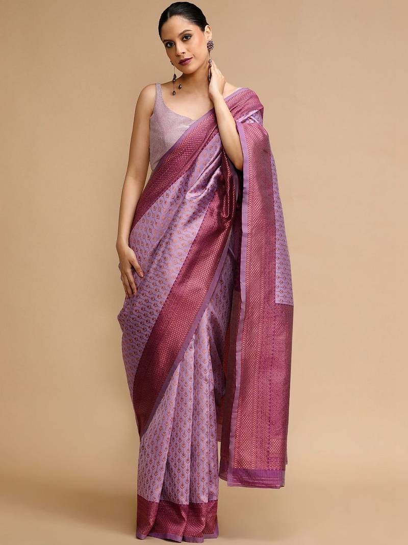 Lavender woven design sarees