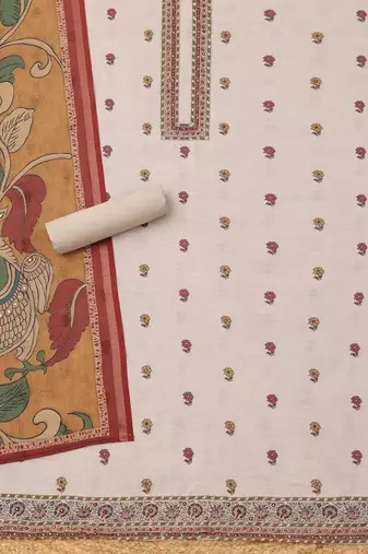 Printed Linen Unstitched Dress Material
