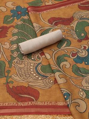Printed Linen Unstitched Dress Material 5