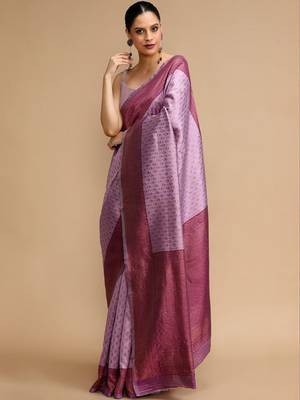 Lavender woven design sarees 3