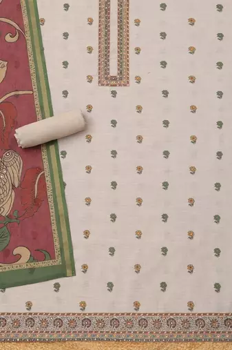 Printed Linen Unstitched Dress Material