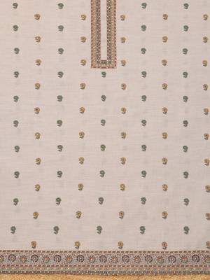 Printed Linen Unstitched Dress Material 5